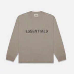 Fear of God Essentials Unisex Taupe Long Sleeve T
